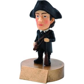 Decade Awards Patriot Bobblehead Mascot Trophy - 6 Inch Tall | Engraved Patriot Award - Customize Now in Kuwait