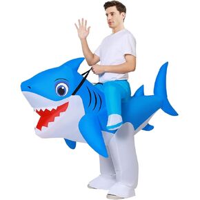 GOOSH Inflatable Shark Costumes Halloween Blow up Costume Suit for Adult Women Man Funny for Party Cosplay in Kuwait