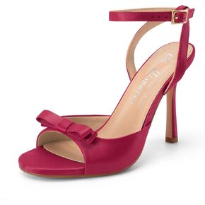 Oh Mispares Women’s Bow Tie Ankle Strap Stiletto Heels High Heel Sandals | Round Open Toe Adjustable Ankle Strap Buckle Satin Sandals Dressy Prom Evening Wedding Summer Shoes 3.5 Inch in Saudi Arabia
