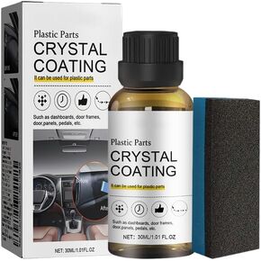 2026 New Crystal Coating for Car, Upgrade Plastic Parts Crystals Coating, Plastics Parts Crystal Coating Plastic Restorer with Spong, Coatings Agent for Automotive Plastics (2Set) in Kuwait