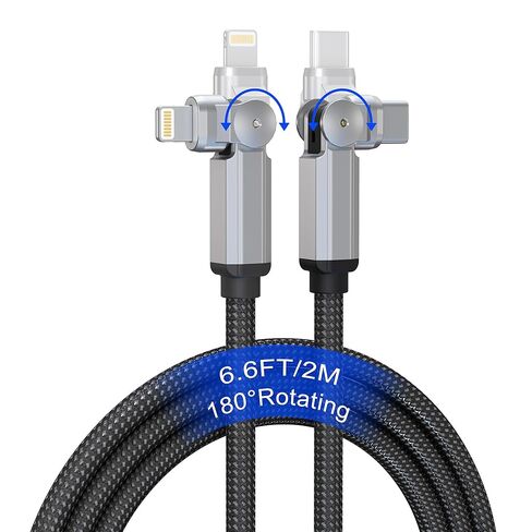 Metal Braided iPhone Charging Cable [Apple MFi Certified, Apple CarPlay] Heavy Duty iPhone Fast Charging Cable 304 Stainless Steel Indestructible Lightning Cable, Pet Chew Proof Data Sync Cable 3.3ft in Kuwait