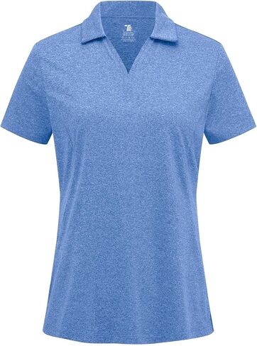Gopune Women's Short Sleeve Golf Shirts V Neck Collared Tennis Tops Quick Dry UV Protection in Saudi Arabia