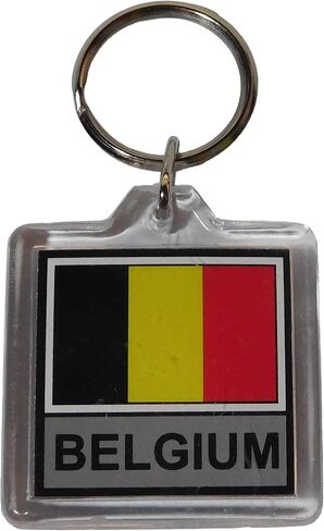 Trade Winds Belgium Country Flag Acrylic Double Sided Keychain Key Chain KF-027 in Saudi Arabia
