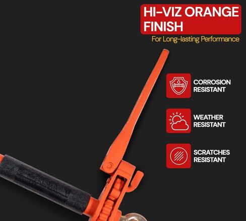 Mytee Products 4 Pack 5/16" - 3/8" Hi-Viz Green Heavy Duty Folding Handle Ratchet Load Binder w/Grab Hook 7,100 lbs WLL | Tie Down Hauling Chain Binders for Flatbed Truck Trailer in Kuwait