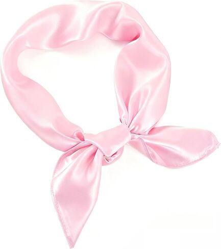 vabovin 23.6 بوصة وشاح مربع من الساتان مثل باندانا شعر الرقبة الحريرية، منديل ريترو لإكسسوارات أزياء الهالوين in Kuwait