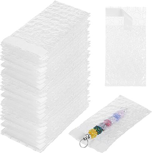 300Pcs Clear Bubble Wrap Bags, 2.16 x 3.3 Inch Self-Sealing Double Wall Bubble Pouches for Moving, Shipping, and Storage in Saudi Arabia