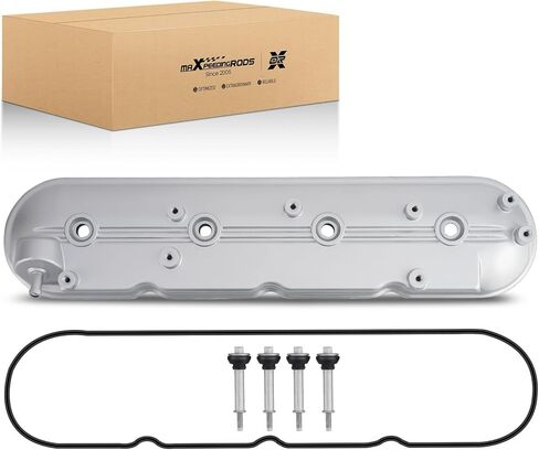 maXpeedingrods Aluminum Left Side Engine Valve Cover for Cadillac 2002-2008, for Chevy Corvette Silverado Tahoe Trailblazer 1999-2008 Replacement 12570427 12561820 in Saudi Arabia