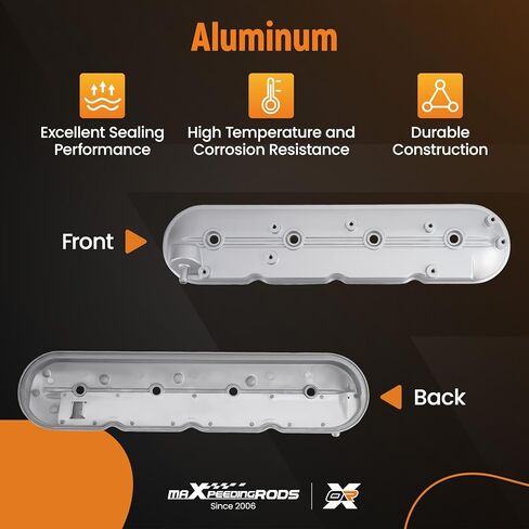 maXpeedingrods Aluminum Left Side Engine Valve Cover for Cadillac 2002-2008, for Chevy Corvette Silverado Tahoe Trailblazer 1999-2008 Replacement 12570427 12561820 in Saudi Arabia