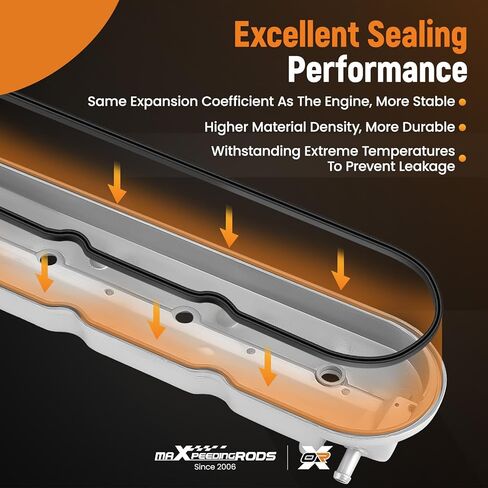 maXpeedingrods Aluminum Left Side Engine Valve Cover for Cadillac 2002-2008, for Chevy Corvette Silverado Tahoe Trailblazer 1999-2008 Replacement 12570427 12561820 in Saudi Arabia