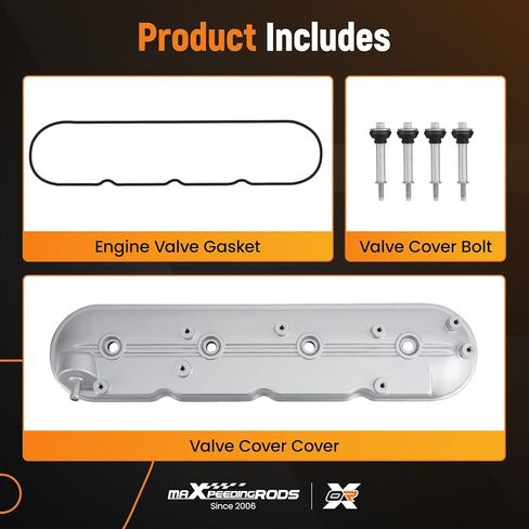 maXpeedingrods Aluminum Left Side Engine Valve Cover for Cadillac 2002-2008, for Chevy Corvette Silverado Tahoe Trailblazer 1999-2008 Replacement 12570427 12561820 in Saudi Arabia