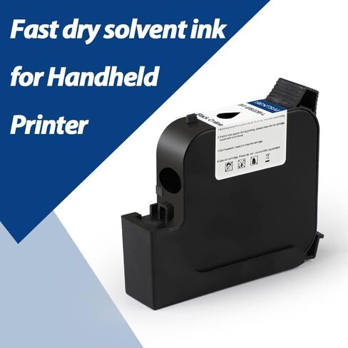 BENTSAI Handheld Printer 1 Inch BT-HH6210B Bundle with 2-Pack EB22B Original Solvent Fast Dry Black Ink Cartridge use for Code Date Logo Text Printing in Kuwait