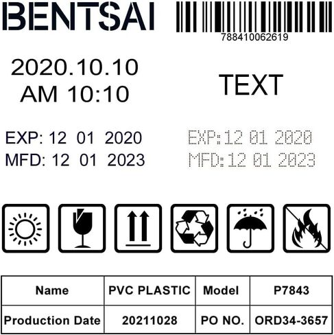 BENTSAI Handheld Printer 1 Inch BT-HH6210B Bundle with 2-Pack EB22B Original Solvent Fast Dry Black Ink Cartridge use for Code Date Logo Text Printing in Kuwait