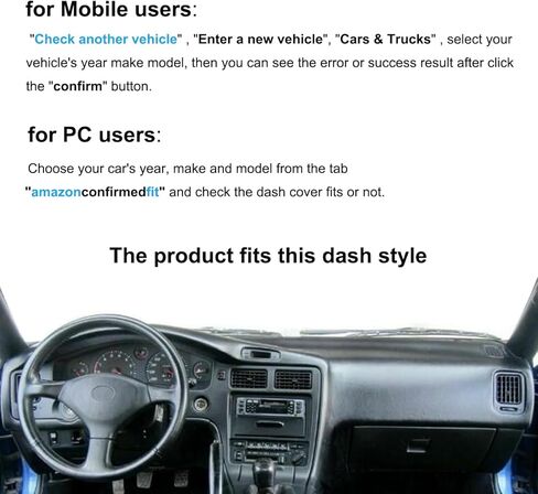 Dash Cover Mat Custom Fit for Toyota MR2 Dashboard Pad Cap Carpet Protector K291 (Black) in Saudi Arabia
