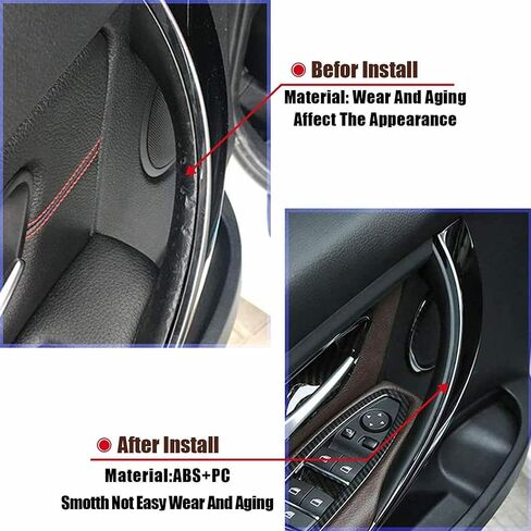 Komillion Car Inner Interior Door Pull Handle Grab Cover, Driver Side & Passenger Side Compatible with BMW 3/4 Series F30 F35 320i 320Li 328i 328Li 335i 335Li 2012-2018 in Saudi Arabia