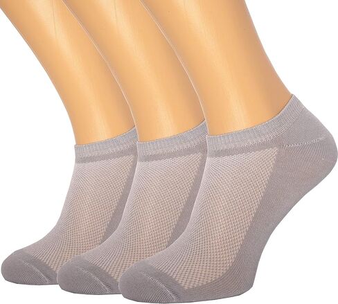 RONDO 6 Pack Unisex Ultra Thin Breathable Dry Fit Running Ankle Socks Low Cut for Mens and Womens Mesh Cotton Athletic Socks (6 Pairs 6 Black) in Saudi Arabia