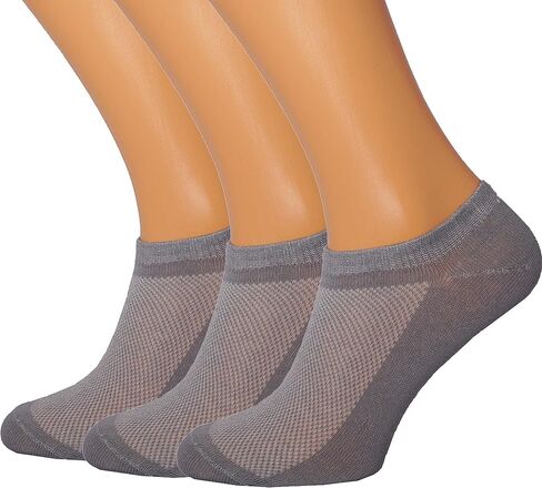 RONDO 6 Pack Unisex Ultra Thin Breathable Dry Fit Running Ankle Socks Low Cut for Mens and Womens Mesh Cotton Athletic Socks (6 Pairs 6 Black) in Saudi Arabia