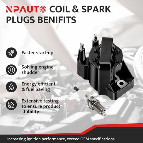 Ignition Coil Pack Spark Plug fit for 3.8L V6 1989-2005 Buick LeSabre Park Avenue Century Regal LaCrosse, Chevy Impala Monte Carlo Lumina Camaro Malibu, Pontiac Grand Prix Am Bnnville Oldsmobile in Saudi Arabia