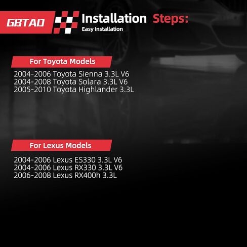 حزمة ملف الإشعال المطورة وقابس الإشعال متوافق مع 3.3 V6 2004 2005 2006 2007 2008 Toyota Sienna Highlander Solara Lexus RX330 ES330 RX 330 ES 330 3.3L يستبدل UF506 in Kuwait