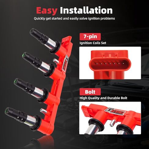 حزمة ملف إشعال مطورة متوافقة مع 2011-2015 Chevy Cruze 1.8L، 2016 Cruze Limited 1.8L، 2012-2018 Chevy Sonic 1.8L، 2009-2011 Aveo 5 Aveo5 1.6L، 2009 2010 Pontiac G3 1.6L استبدال UF620 in Kuwait