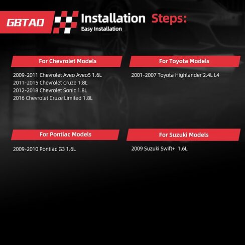 حزمة ملف إشعال مطورة متوافقة مع 2011-2015 Chevy Cruze 1.8L، 2016 Cruze Limited 1.8L، 2012-2018 Chevy Sonic 1.8L، 2009-2011 Aveo 5 Aveo5 1.6L، 2009 2010 Pontiac G3 1.6L استبدال UF620 in Kuwait