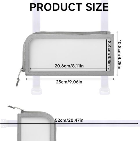 Car Registration Insurance Card Document Holder for Visor, Adjustable Visor Bag Driver's License Holder for Photo, Carrying Case for Registration and Insurance Fit for Most Car, SUV and Truck (Gray) in Saudi Arabia