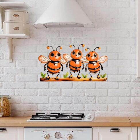 Bohemian Style Iron Bee Wall Art - 2D Flat Decor for Terrace, Garden, Courtyard, Living Room, Bedroom & Outdoor Fence | Ideal for Holiday Party Occasions in Saudi Arabia