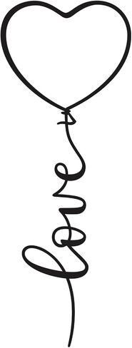 ديكور حائط معدني We Moment Love - علامة قلب الحب لغرفة النوم والمكتب وديكور المنزل - هدايا عيد الحب - أسود in Kuwait