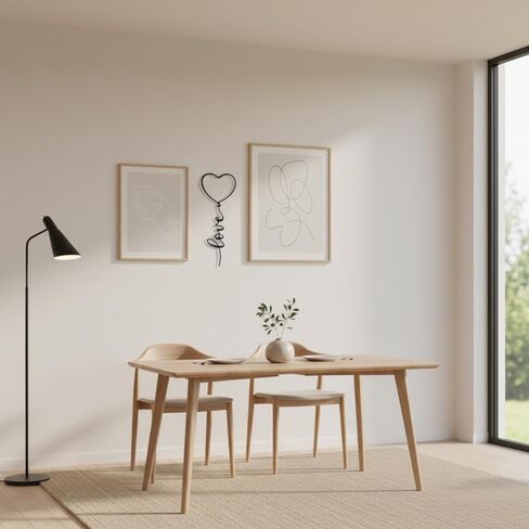 ديكور حائط معدني We Moment Love - علامة قلب الحب لغرفة النوم والمكتب وديكور المنزل - هدايا عيد الحب - أسود in Kuwait