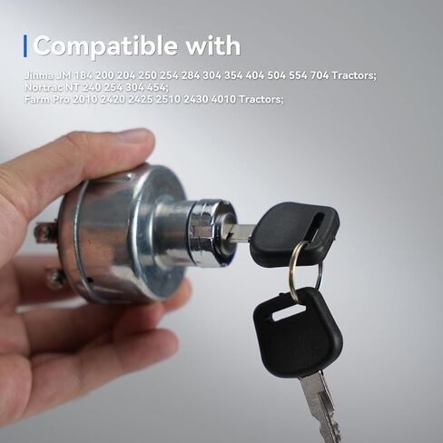 مفتاح تشغيل الإشعال مع مفاتيح JK290A QD100C3 لـ Jinma JM Nortrac NT 184 200 204 254 284 304 354 Farm Pro 2010 2420 2425 2430 Rhino 2220 2224 Hercules 2222 2224 الجرارات in Kuwait
