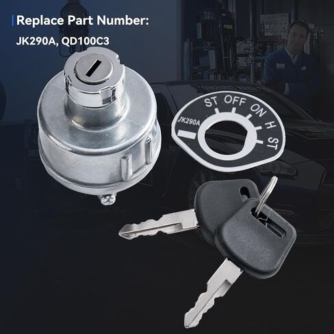 مفتاح تشغيل الإشعال مع مفاتيح JK290A QD100C3 لـ Jinma JM Nortrac NT 184 200 204 254 284 304 354 Farm Pro 2010 2420 2425 2430 Rhino 2220 2224 Hercules 2222 2224 الجرارات in Kuwait
