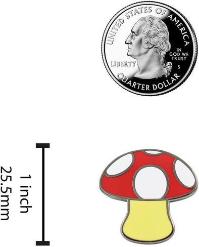 Real Sic Emoji Mushroom Pin Iconic Mushroom Design - Mystic Mushroom Pin for Backpacks, Jackets, Hats, Bags & Tops in Saudi Arabia