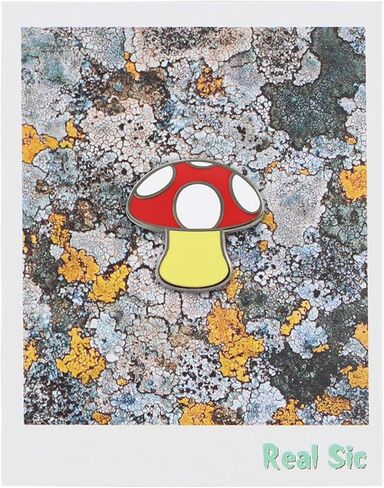 Real Sic Emoji Mushroom Pin Iconic Mushroom Design - Mystic Mushroom Pin for Backpacks, Jackets, Hats, Bags & Tops in Saudi Arabia