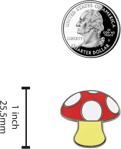 Real Sic Emoji Mushroom Pin Iconic Mushroom Design - Mystic Mushroom Pin for Backpacks, Jackets, Hats, Bags & Tops in Saudi Arabia