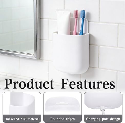 3 Pack White Remote Control Holder, ABS Plastic with Adhesive Tape, Remote Wall Holder, Damage-Free Adhesive for TV/AC Remotes, Phones, Pens, Ceiling Fan Remote. White in Kuwait