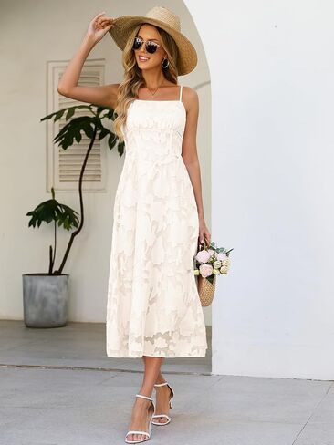 Kikibell Women's Jacquard A Line Dresses High Waist Formal Evening Party Gowns for Wedding Guest in Saudi Arabia