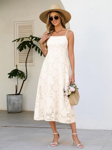 Kikibell Women's Jacquard A Line Dresses High Waist Formal Evening Party Gowns for Wedding Guest in Saudi Arabia