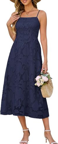 Kikibell Women's Jacquard A Line Dresses High Waist Formal Evening Party Gowns for Wedding Guest in Saudi Arabia
