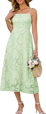 Kikibell Women's Jacquard A Line Dresses High Waist Formal Evening Party Gowns for Wedding Guest in Saudi Arabia