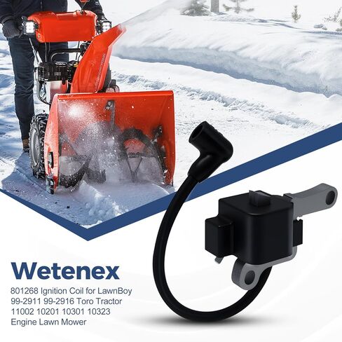 801268 Ignition Coil for LawnBoy 99-2911 99-2916 Toro CCR2400 CCR2450 CCR2500 CCR3000 Snow Thrower Tractor 10301 10323 11002 10201 Gold Silver Engine Lawn Mower in Kuwait