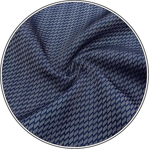 S&W SHLAX&WING Pocket Square for Men Geometric Micro Chevron Navy Blue White Finished Edges Elegant Gift in Saudi Arabia