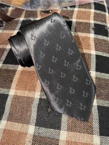 2 Pairs Masonic Tie Freemasons Black Woven Neck Ties PureSilk Material With Square And Compass Embossed Logo in Saudi Arabia