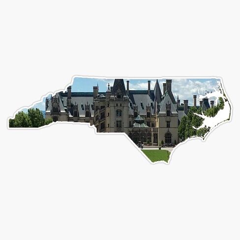 Magnet North Carolina: Biltmore Estate Magnet Vinyl Decal Sticker 5" in Saudi Arabia