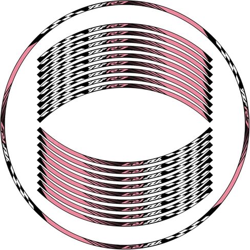 Awonderful Motorcycle Reflective Wheel Stripes kit, Vinyl Wheel Rim Stickers Compatible with Yamaha YZF R7 2022-2024 (Pink) in Saudi Arabia