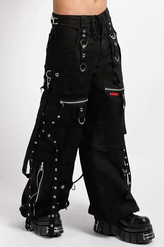 بنطال Tripp NYC بسحاب على شكل حرف X [أسود/أسود] XXL in Kuwait