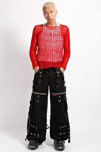 بنطال Tripp NYC بسحاب على شكل حرف X [أسود/أسود] XXL in Kuwait