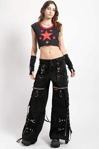 بنطال Tripp NYC بسحاب على شكل حرف X [أسود/أسود] XXL in Kuwait