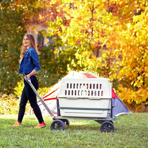 Mighty Max Cart Collapsible Outdoor Utility Wagon, 250lb Capacity, Fishing Camping Gardening Yard All-Terrain Cooler Wheels with Rod Holders, Camo in Saudi Arabia