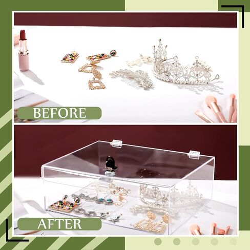 Clear Acrylic Locking Display Case with Keys Large Medication Lock Box Snack Fridge Lock Acrylic Figure Display Case Storage Box for Collectibles Figures Jewelry Toy(12" X 9.84" X 3") in Saudi Arabia