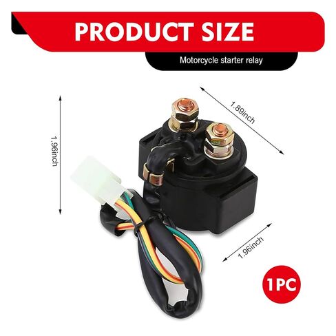Starter Solenoid Relay, 12V Motorcycle Starter Relay for 50cc, 70cc, 90cc, 100cc, 150cc, 200cc, 250cc ATVs, Dirt Bikes, Scooters, Go-Karts, Quad Bikes, Mopeds (Black) in Saudi Arabia
