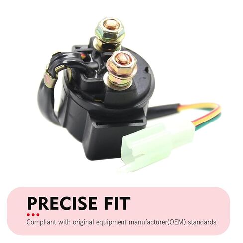 Starter Solenoid Relay, 12V Motorcycle Starter Relay for 50cc, 70cc, 90cc, 100cc, 150cc, 200cc, 250cc ATVs, Dirt Bikes, Scooters, Go-Karts, Quad Bikes, Mopeds (Black) in Saudi Arabia